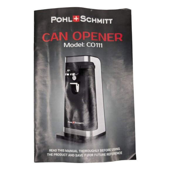 Pohl Schmitt Electric Can Opener CO111 Knife Sharpener Bottle Opener Black - Picture 15 of 15